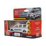 Модель ин. мет. "Lada Largus Полиция" 12см, открыв.двери и багажн. коробка SB-16-47-P(W)-WB (Технопарк)