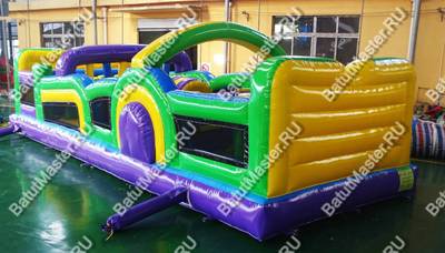 Надувной батут "Длинная полоса препятствий" 10*4*3 м