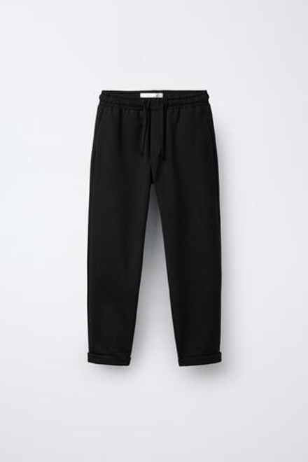 ZARA БРЮКИ С КАРМАНАМИ, ЧЕРНЫЙ