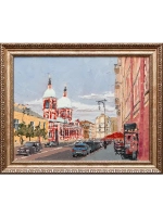 Картина маслом "Улица Пестеля" Лопушанский