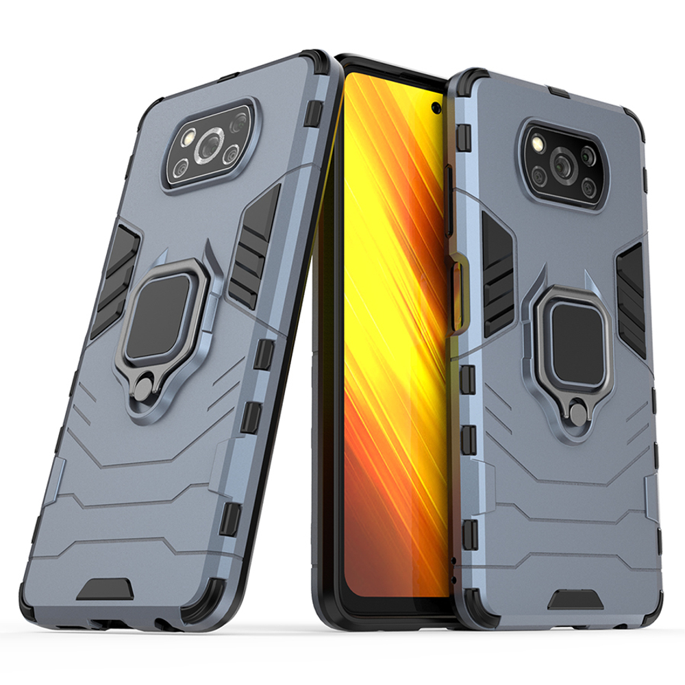 Противоударный чехол с кольцом Panther Case для Xiaomi Poco X3 Pro / X3 NFC