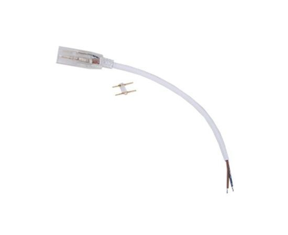 Ecola LED strip 220V коннектор кабель питания 150мм с муфтой и разъемом IP68 для ленты 14x7