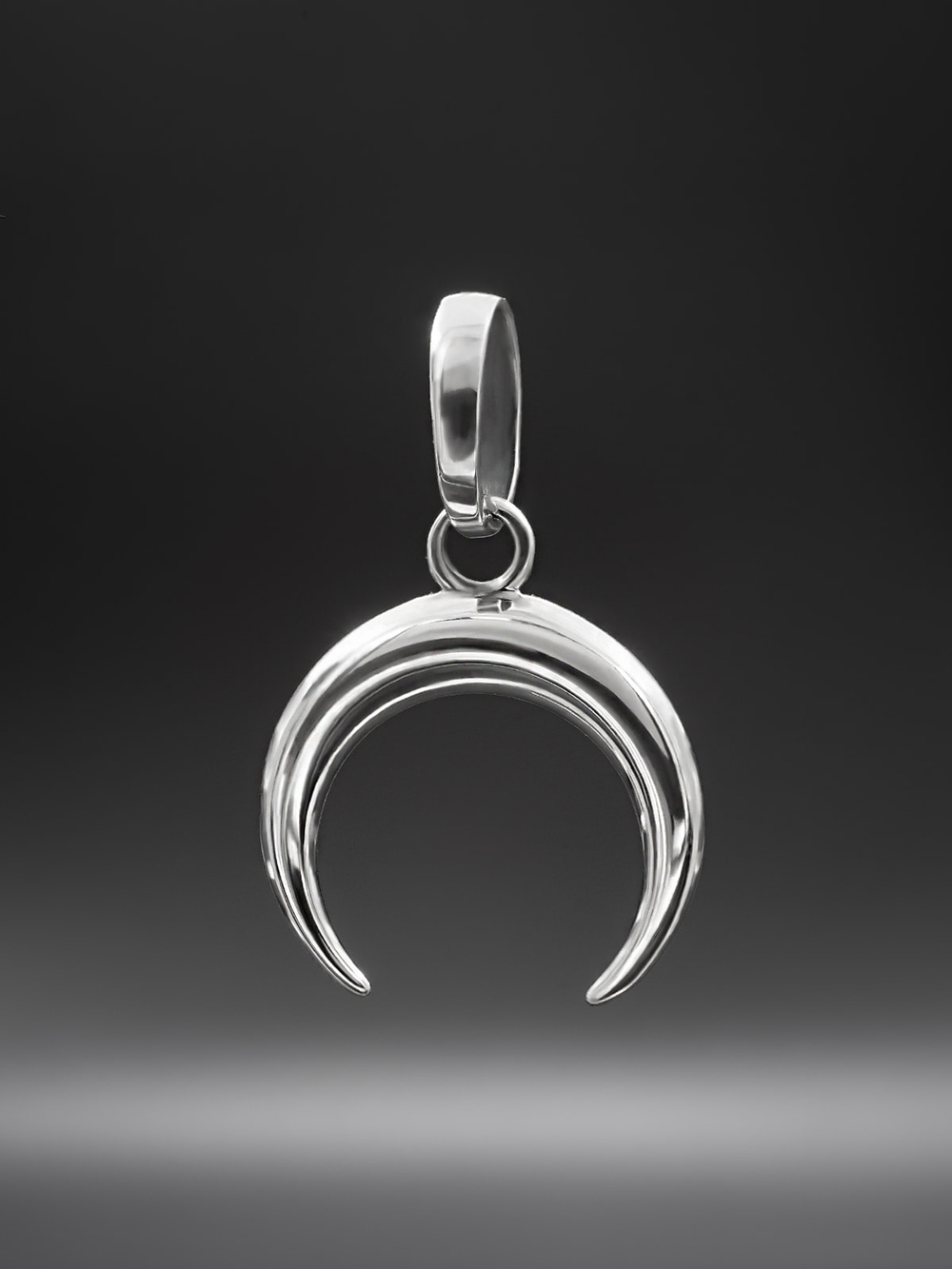 Подвеска месяц серебро 925 пробы