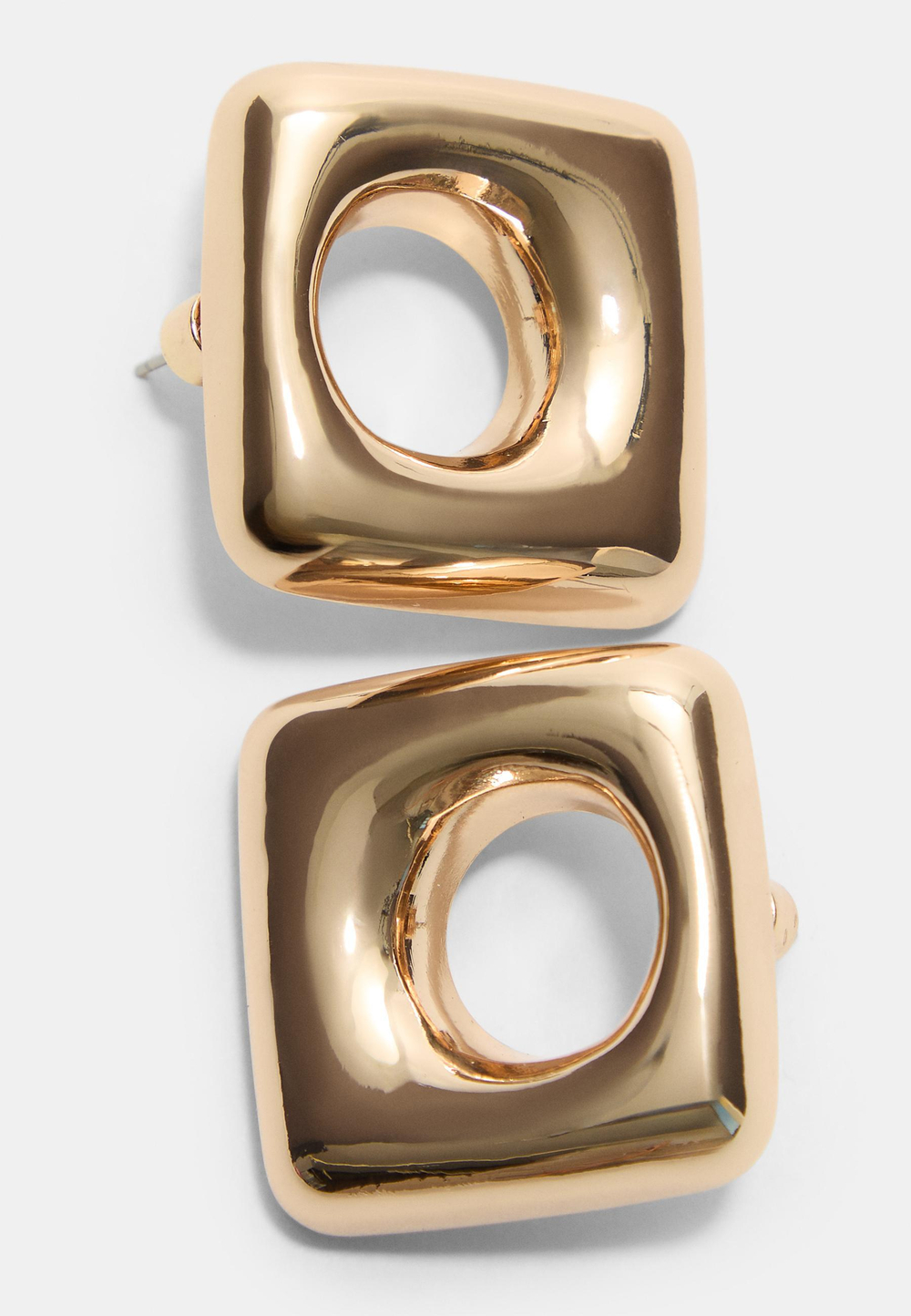 STRADIVARIUS Квадратные серьги, золотой