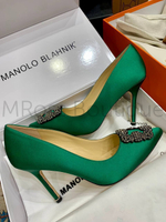 Женские Туфли-лодочки Manolo Blahnik в изумрудном цвете