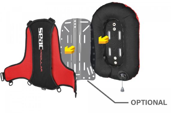 Жилет-компенсатор BCD Seac Modular Оne size Тип-крыло красный