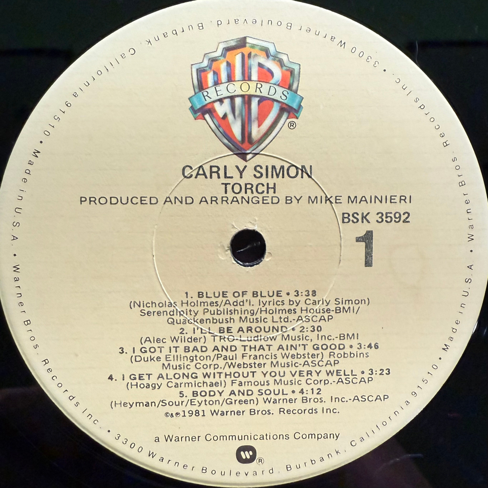 Carly Simon ‎– Torch (США 1981г.)