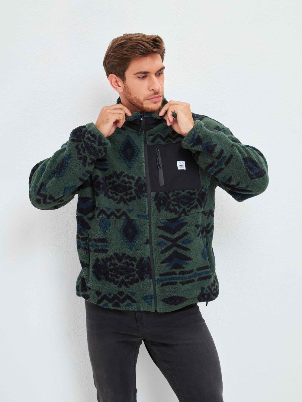 Толстовка Kefirmaykifer Флисовая Zip зеленая