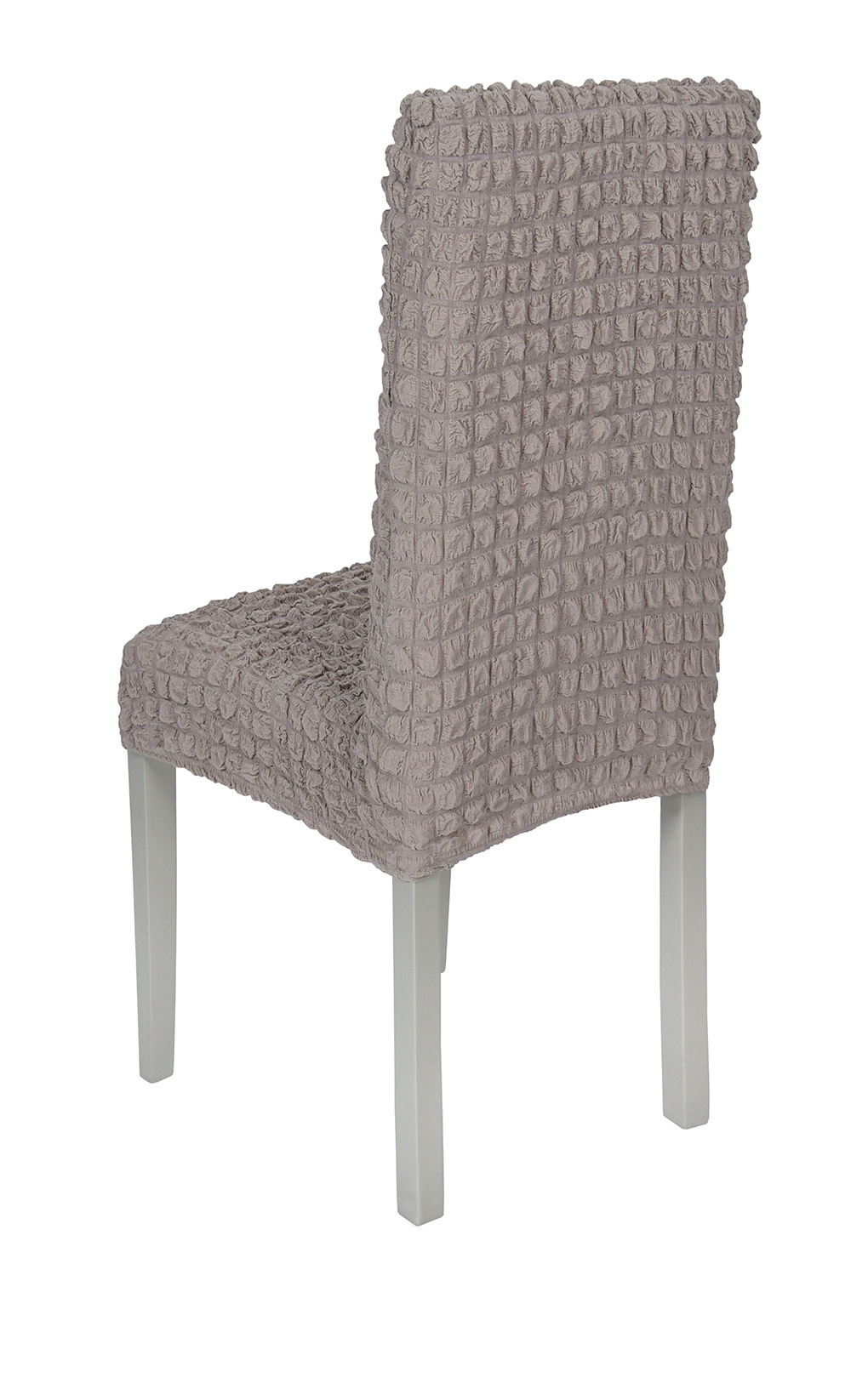 Чехол на стул без оборки со спинкой, цвет Капучино, Набор 4 шт.