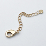 Замок-карабин с удлинителем, цвет золото, размер 12 мм, удлинитель 50 мм, цена за 1 шт