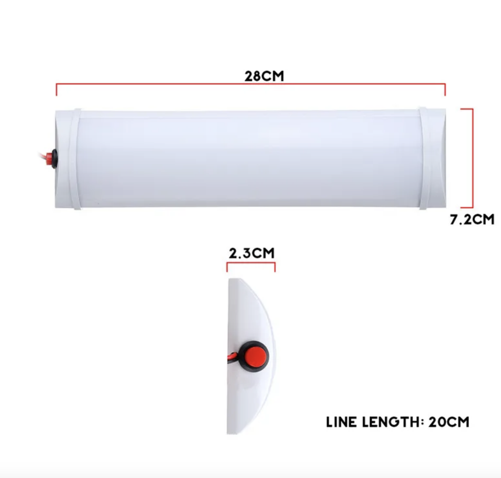 Плафон (Лучистый) освещения салона автомобиля, светильник, 28 см, 12 Вт, 72 светодиода, с выключателем, 12-80V (1 шт)