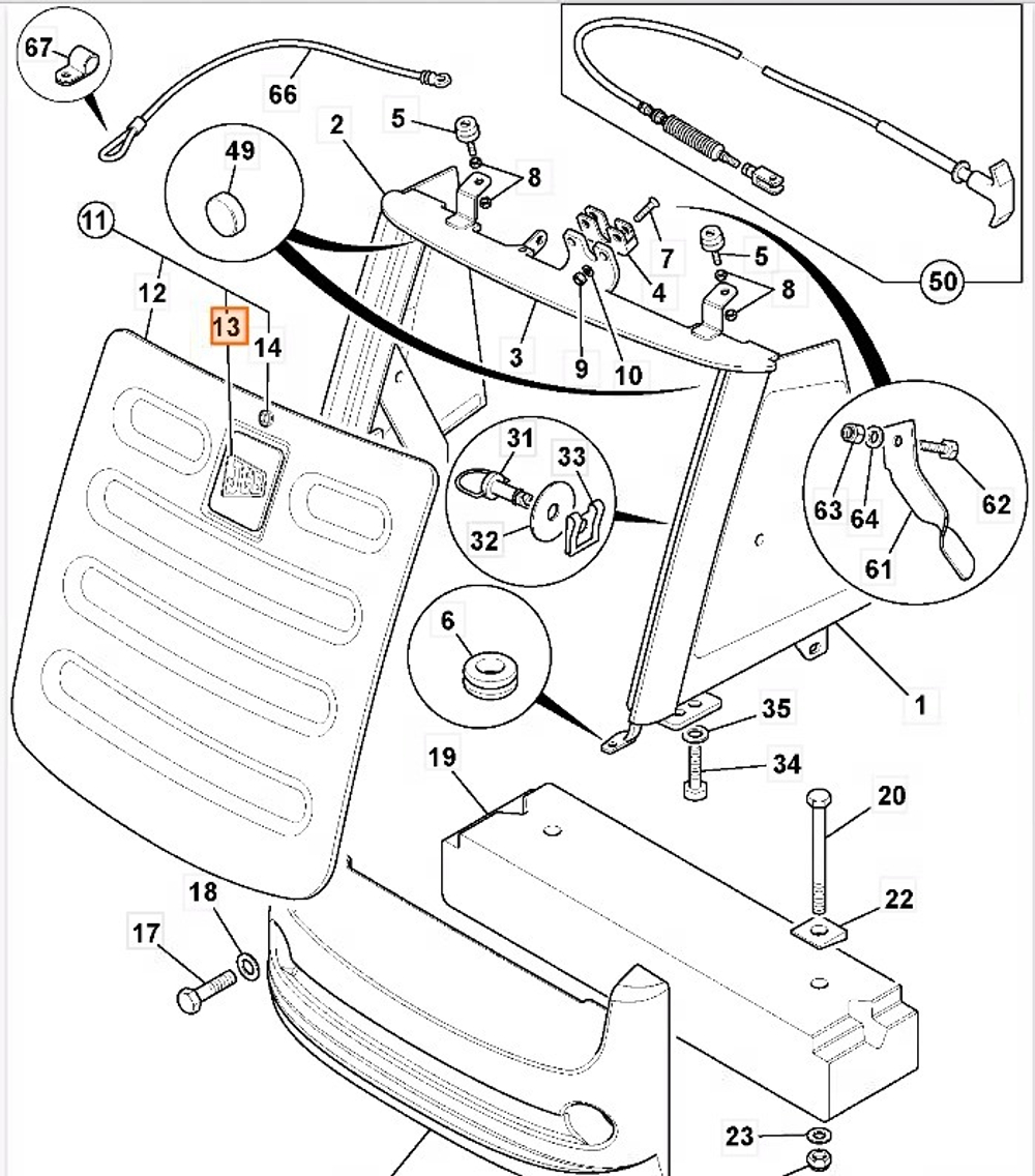 Эмблема решетки радиатора | 817/19661 | JCB