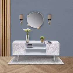 Тумба под ТВ Тропик 155см Стайл Айс Сильвер