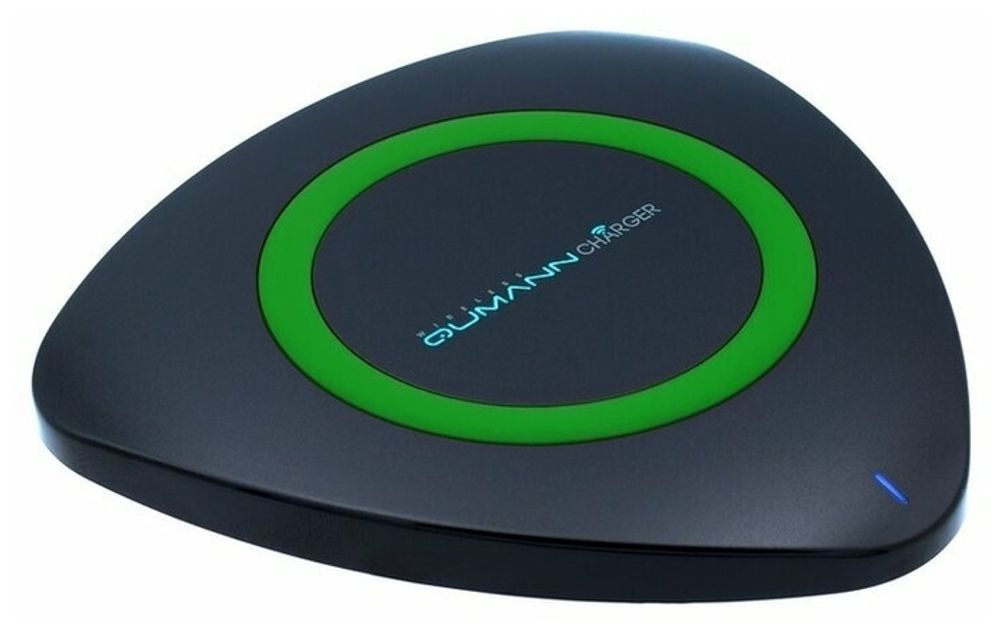 Qumann QWC-01 Wireless Delta Qi Charger Black/Green ring 50513 Беспроводное зарядное устройство