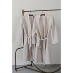 Халат из умягченного льна бежевого цвета Essential, M