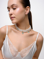 Колье "Delicacy blue soul" Gold