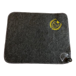 Коврик банный серый с вышивкой "VIP" 30% шерсть/70% полиэфир