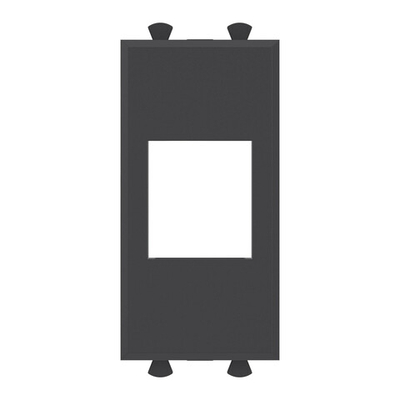 Адаптер без шторки для Keystone, "Avanti", "Черный матовый", 1 модуль