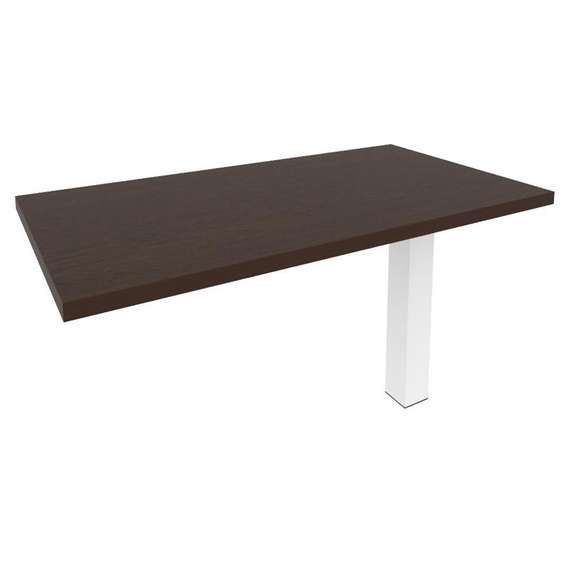 First Брифинг-приставка KB-5 Венге Цаво/Металл Белый 1300*700*765