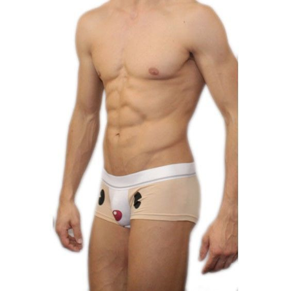 Мужские трусы боксеры с мультяшкой бежевые Superbody Cartoon Bear Begie Boxer
