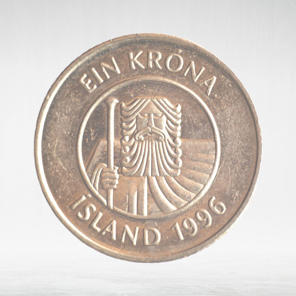 Iceland, 1 Króna, 1996, VF