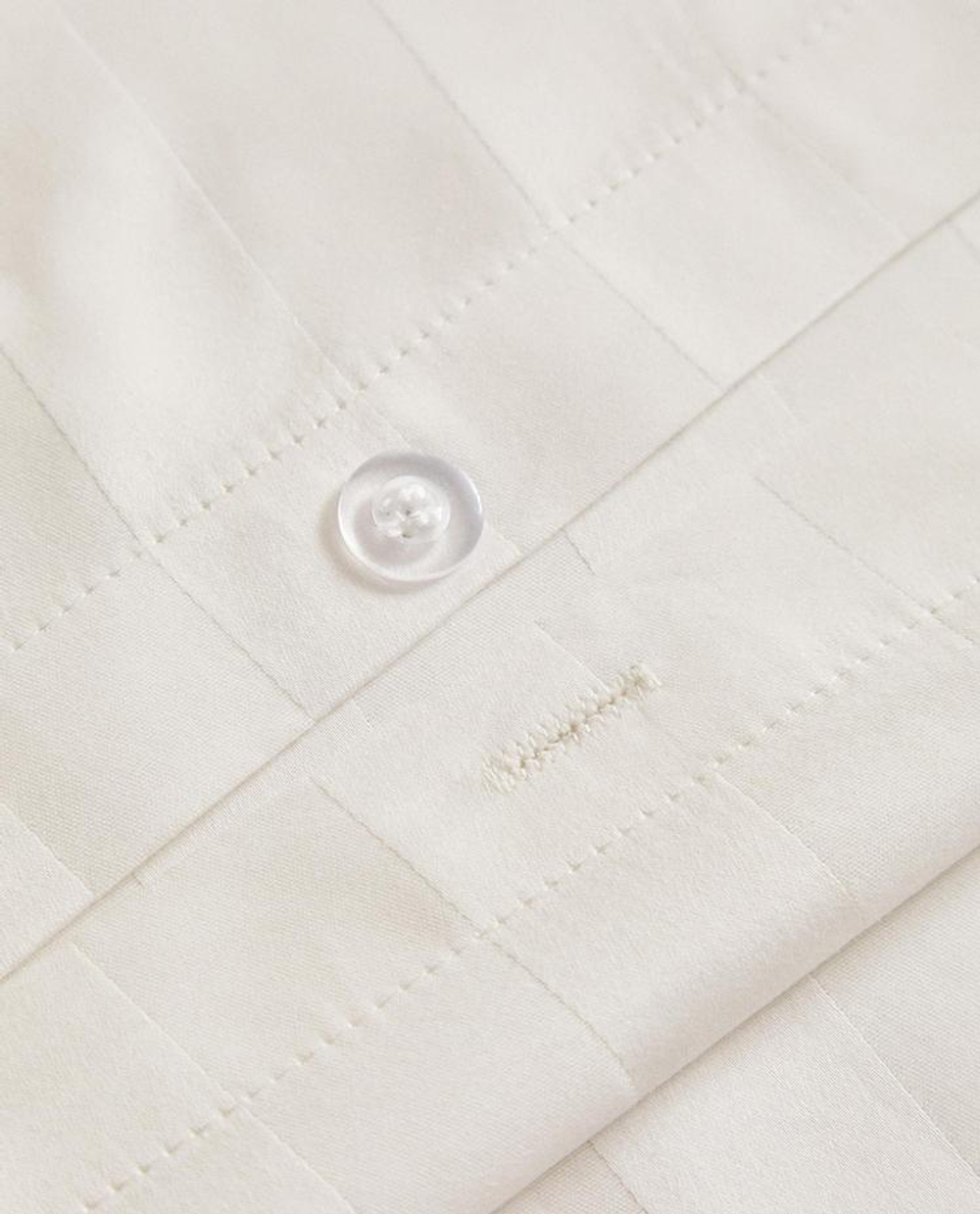 ZARA HOME САТИНОВЫЙ ПОДОДЕЯЛЬНИК В ПОЛОСКУ, БЕЖЕВЫЙ