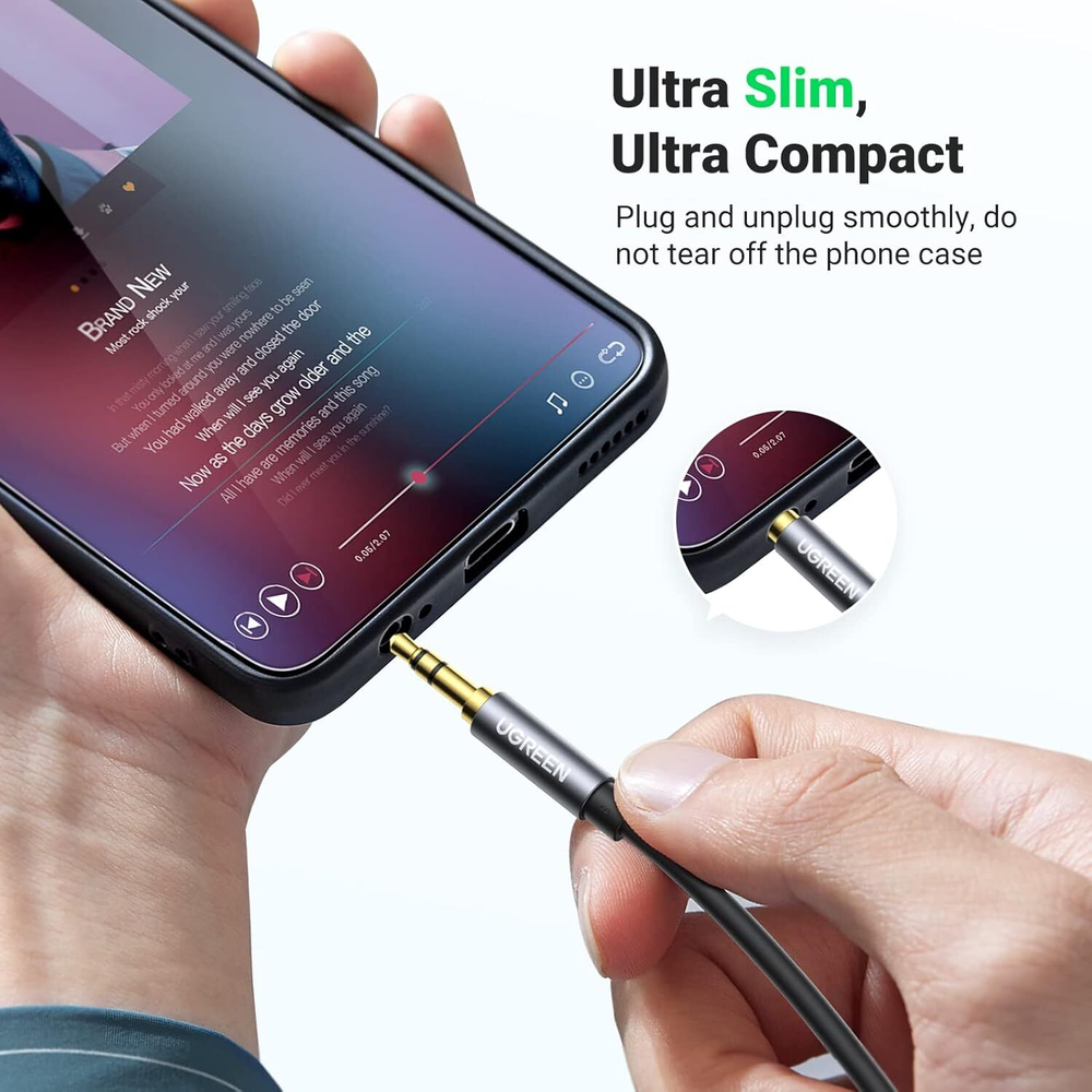 Кабель Audio 3.5mm - Audio 3.5mm, 2m. UGREEN 10594