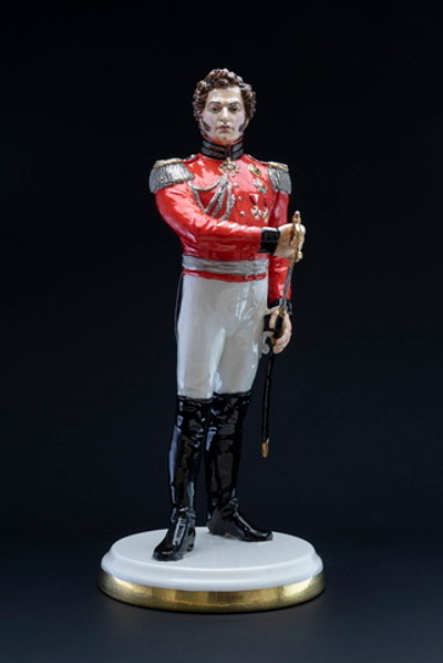 Статуэтка. Фарфор. Солдат. Уваров Федор Семенович - Русский полководец. Россия