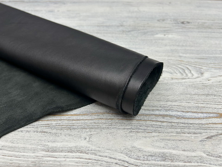 Натуральная кожа цв. Черный / Nero Matt, толщ. 1,3-1,5 мм