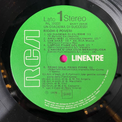 Винтажная виниловая пластинка LP Ricchi E Poveri Un Diadema Di Successi Богатые и Бедные (Italy 1976)