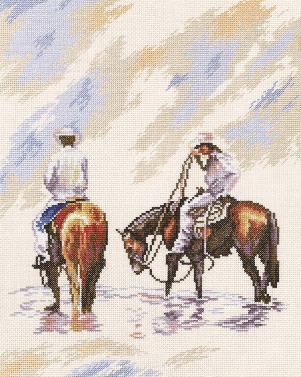 27x34,Аида 14, Серо-бежевая