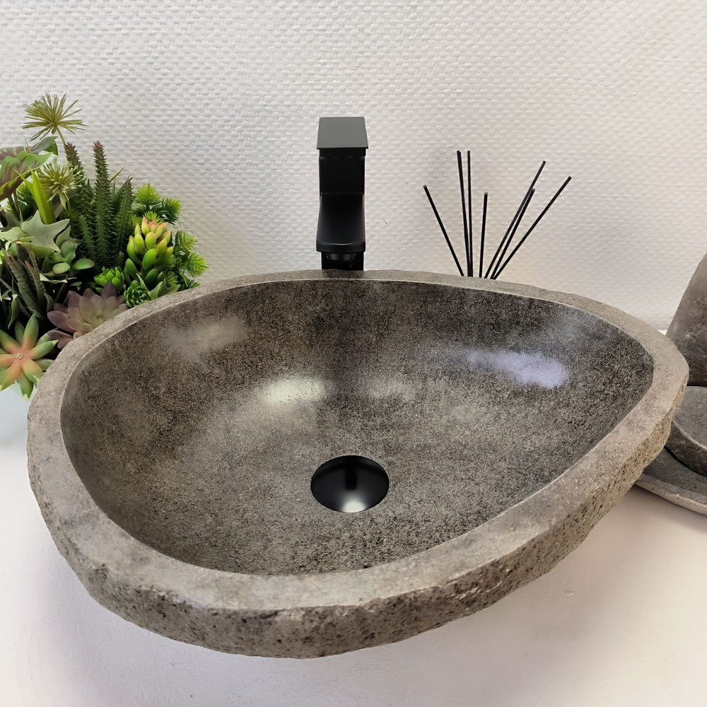 Раковина из речного камня RS-63329 (50*39*16) 0122