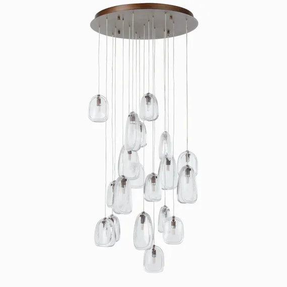 Подвесной светильник Jewel Ø60 см, прозрачный, медный