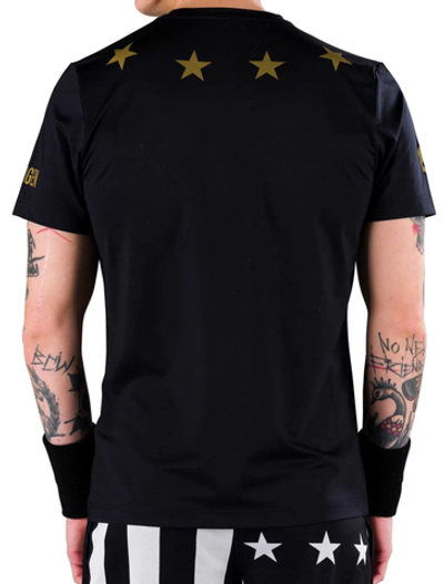 Мужская теннисная футболка Hydrogen Star Tech Tee Man - black/gold
