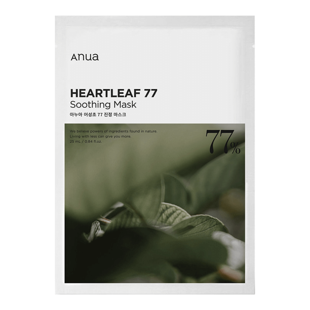 Маска тканевая с экстрактом хауттюйнии Anua Heartleaf 77% Soothing Sheet Mask, 25 мл