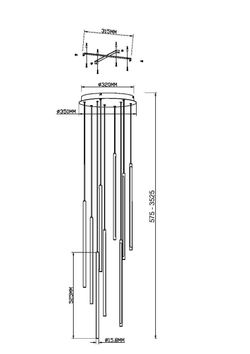 Люстра подвесная светодиодная Maytoni   MOD236PL-L54BS3K