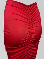 Костюм Dzhadagaevs 20112 из удлиненной юбки и топа с драпировкой