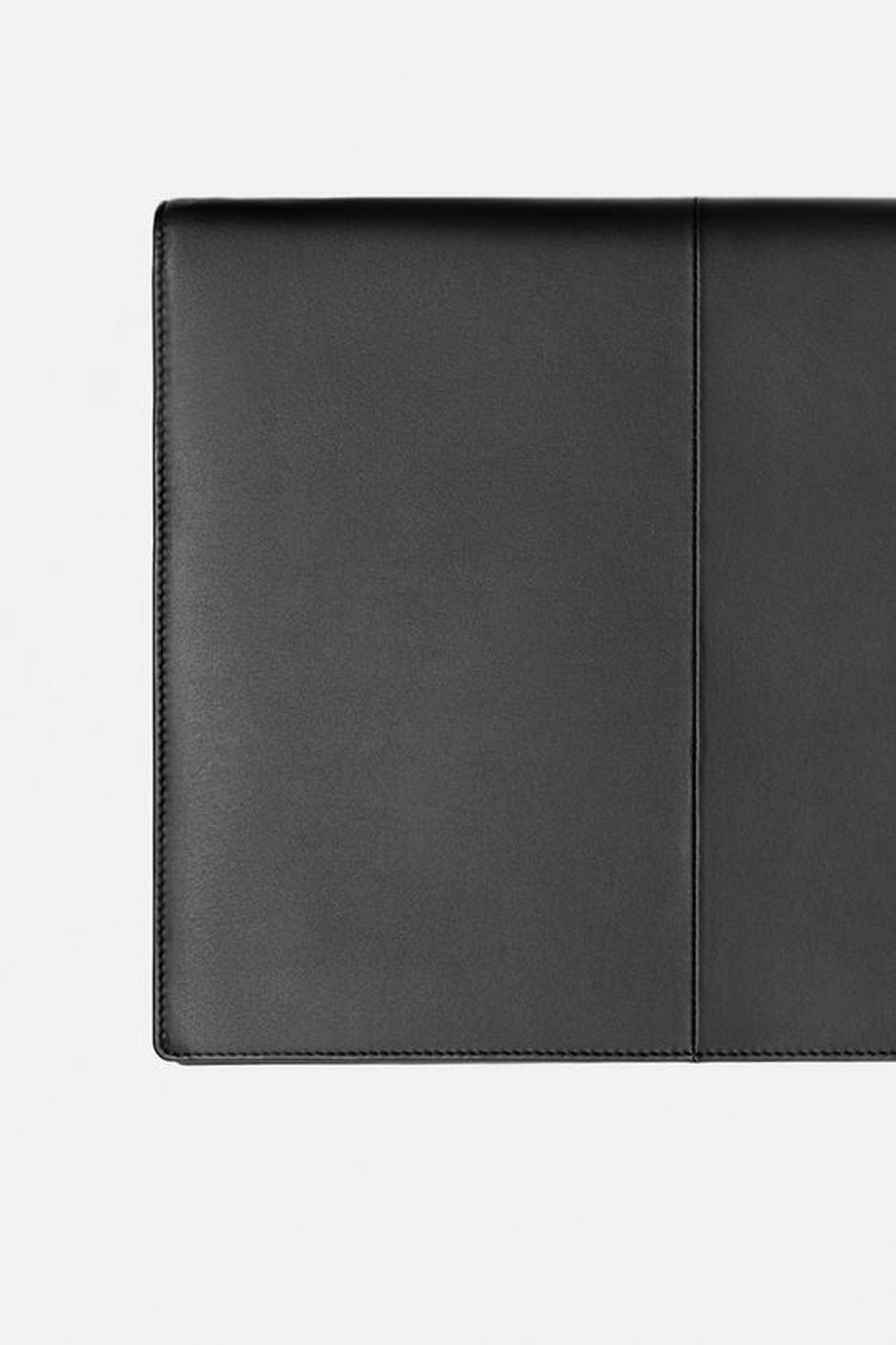 ZARA КОЖАНЫЙ КЛАТЧ, ЧЕРНЫЙ