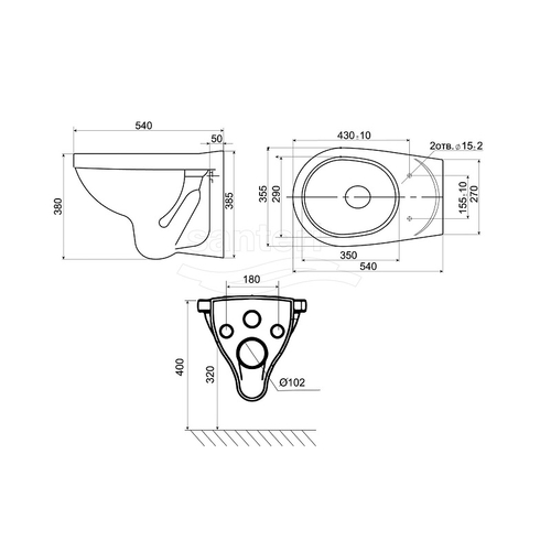Пэк: Santeri Альфа комфорт подвесной унитаз с сиденьем + инсталляция + панель смыва