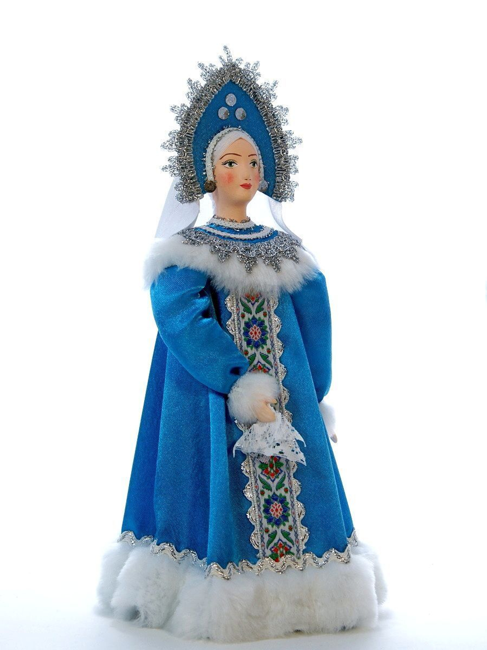 Кукла интерьерная Снегурочка под ёлку в русском костюме