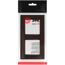 Рамка для розеток и выключателей ЭРА Серия 12 12-5202-13 на 2 поста, Классик, бронза