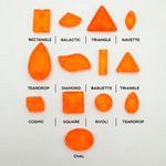 Набор страз Neon Orange (микс форм) 50 шт