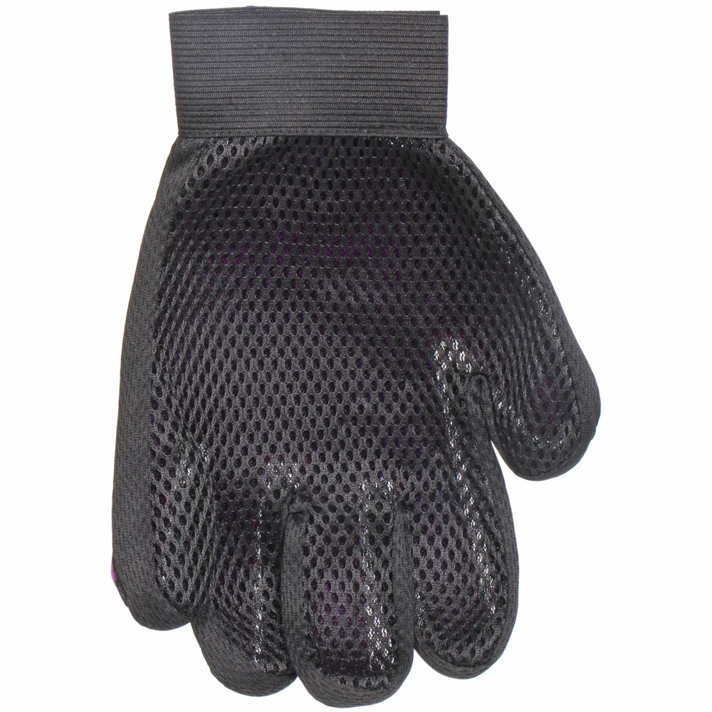 Расческа - перчатка для собак и кошек «ЛАПКИ и ЦАРАПКИ», на липучке, цвет фиолетовый, 23см (подвес)