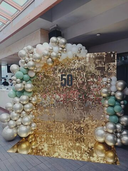 Фотозона на 50 лет с паетками