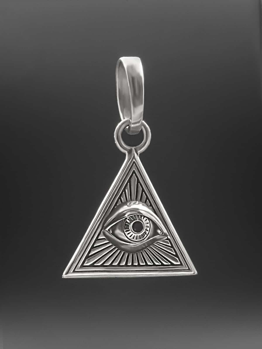 Подвеска всевидящее око оберег из серебра 925 пробы