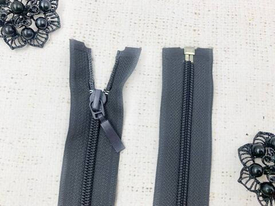 Молния спираль, Т5, L 45 см, темно-серый