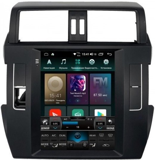 Магнитола для Toyota Land Cruiser Prado 150 2014-2017 - Roximo RT-1116 ("Тесла-Стиль"), Android 11, 6Gb-128Gb, SIM-слот