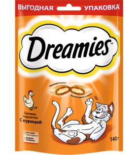 Дримис Лакомства для кошек курица 140гр.