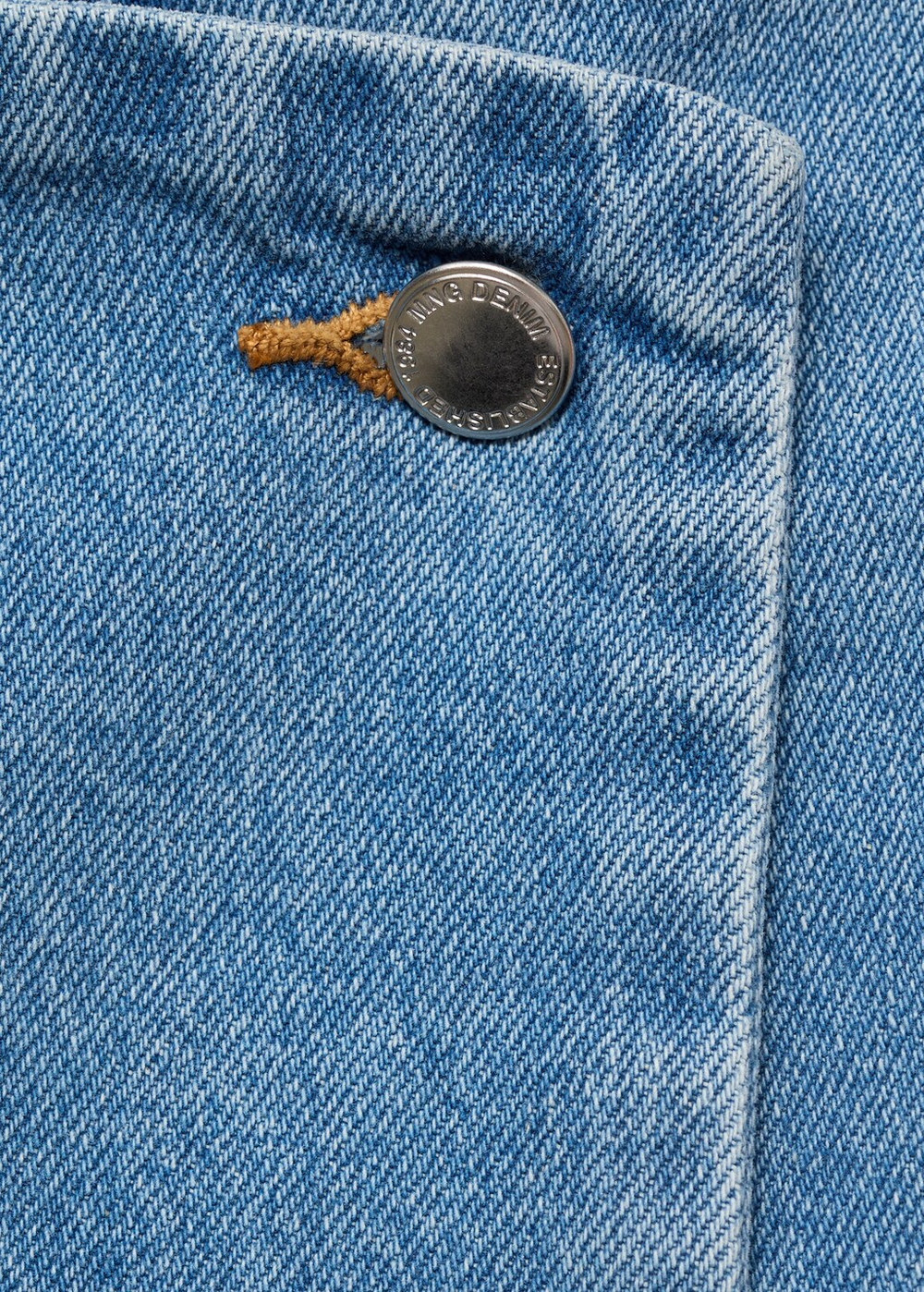 Джинсовая юбка-брюки на запахе