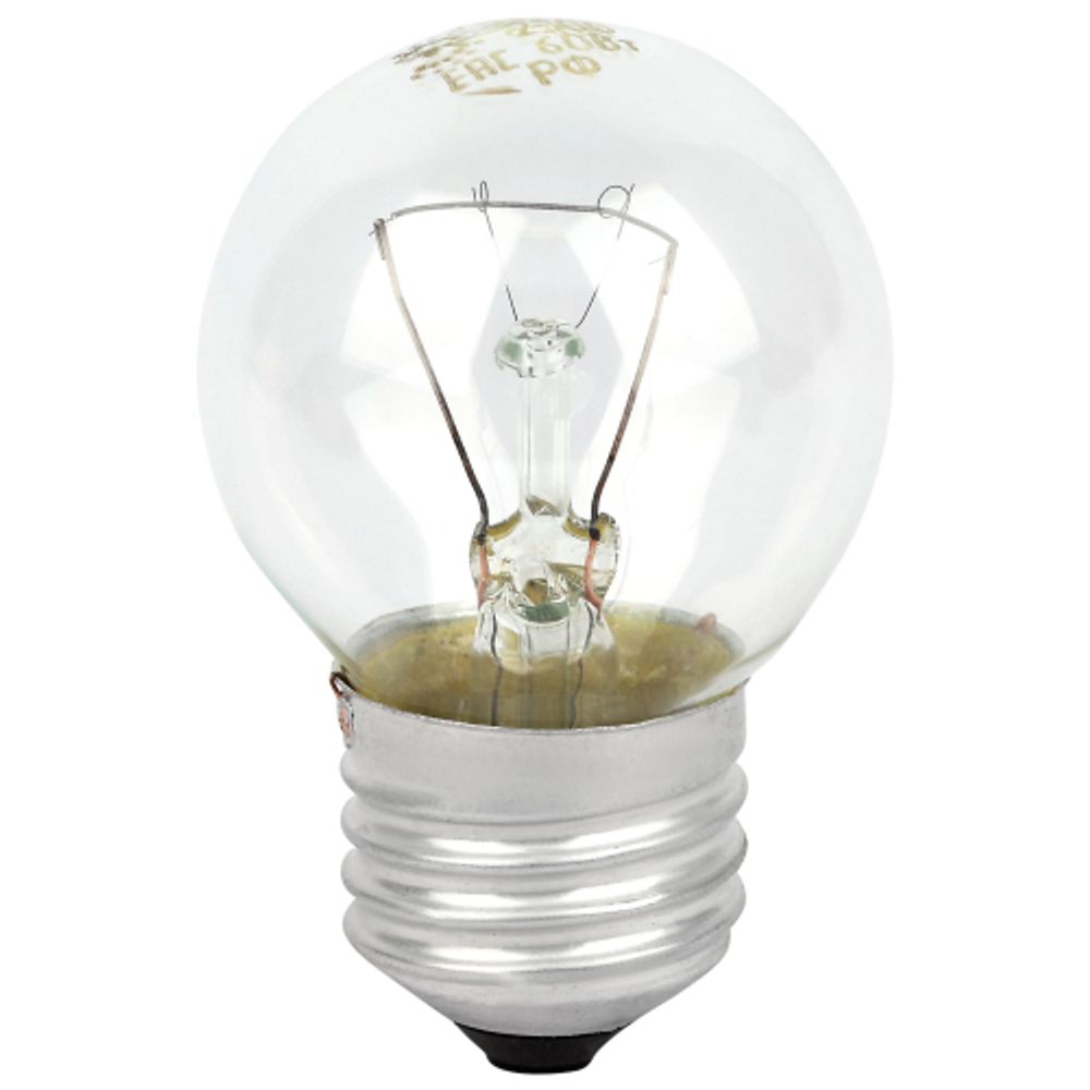 Лампочка ЭРА P45 60Вт Е27 / E27 230В шар прозрачный в гофре | Лампы накаливания Шар (G/P)